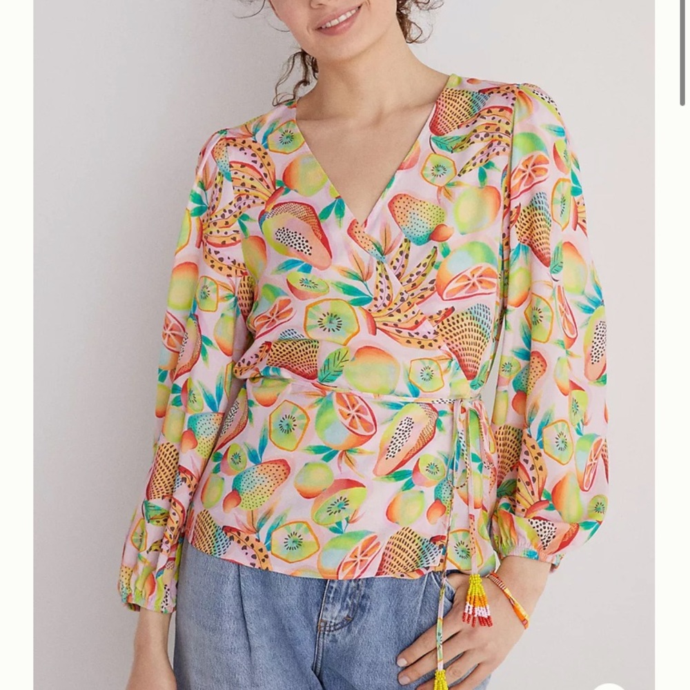 NWT Anthropologie Farm Rio Rainforest Wrap Blouse